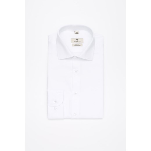 koszula wincode 2958 długi rękaw slim fit biały