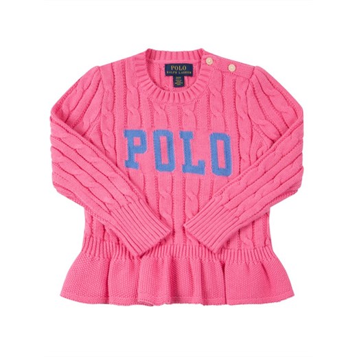 Sweter dziewczęcy Polo Ralph Lauren bez wzorów 