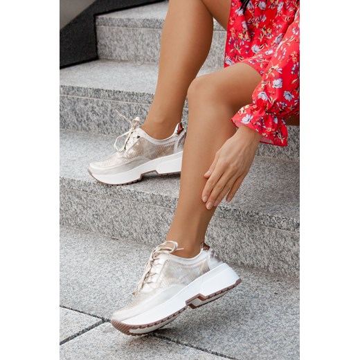 Buty sportowe damskie Saway sneakersy w stylu klasycznym bez wzorów1 sznurowane 