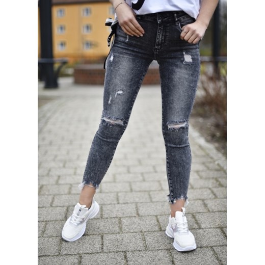 Spodnie jeans grafit 3076
