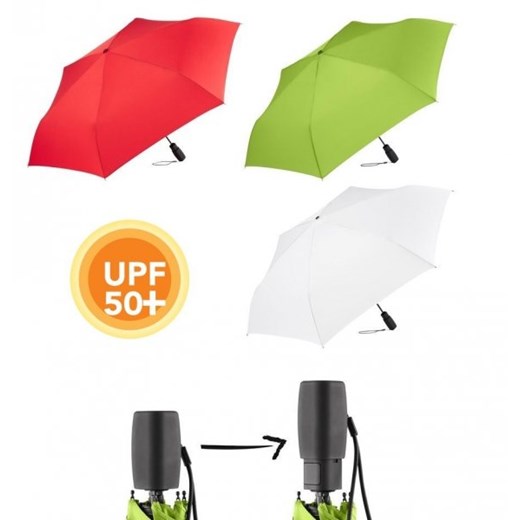 SlimLite CZERWONA mini parasolka full-auto z filtrem UV UPF50+