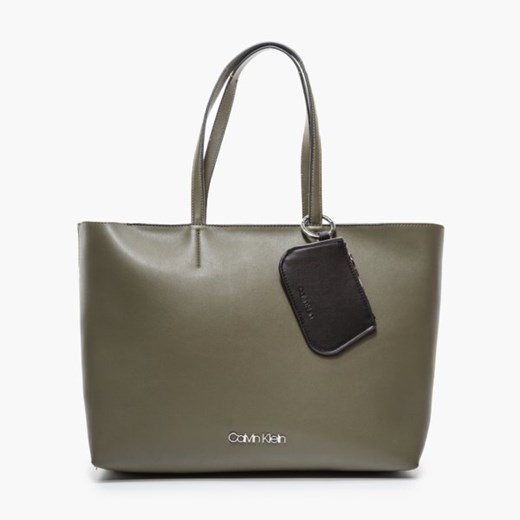 Shopper bag Calvin Klein duża matowa na ramię 