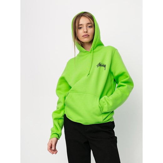 Zielona bluza damska Stussy krótka casualowa 