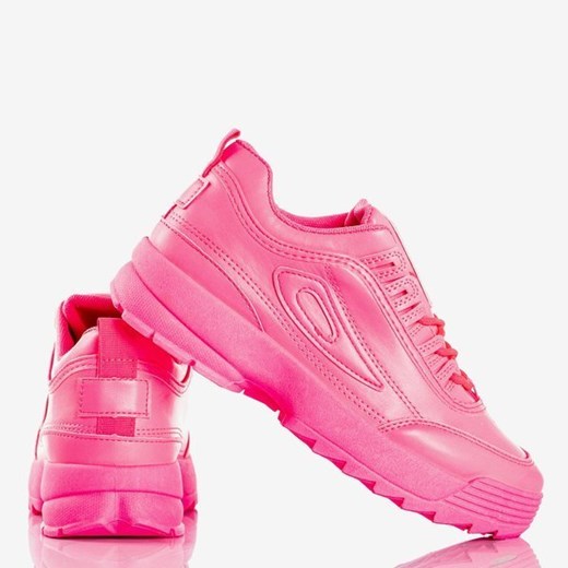 Royalfashion.pl buty sportowe damskie różowe bez wzorów 