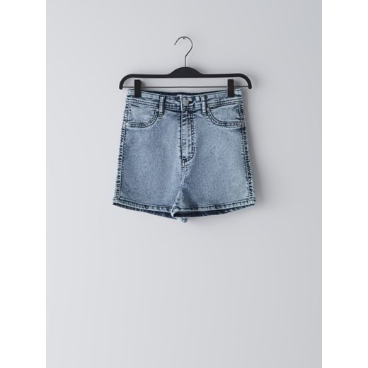 Cropp - Jeansowe szorty high waist - Niebieski  Cropp 36 
