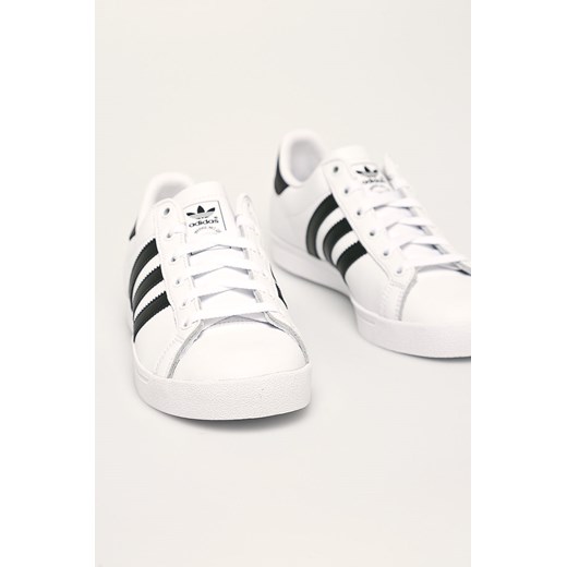 Buty sportowe damskie białe Adidas Originals skórzane gładkie sznurowane 