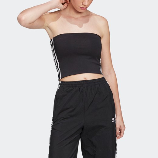 Bluzka damska Adidas z gorsetowym dekoltem bez rękawów gładka 