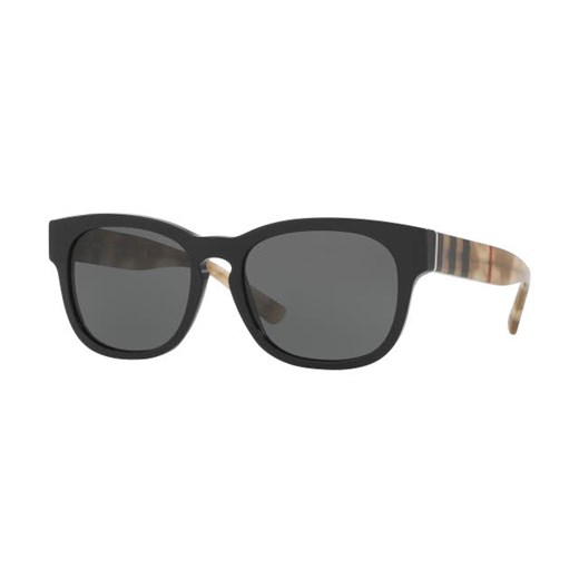 Czarne zaokrąglone masywne okulary Burberry B 4226 3600/87 55/18 145 3N  Burberry  ROOMOUTLET.PL wyprzedaż 