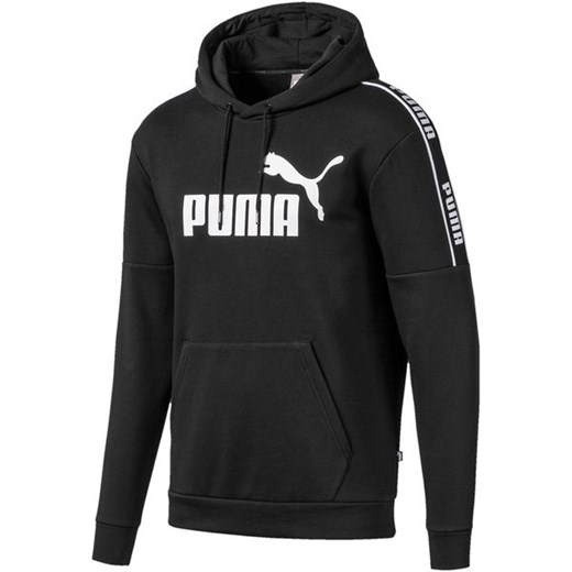 Bluza męska czarna Puma w sportowym stylu z napisami 