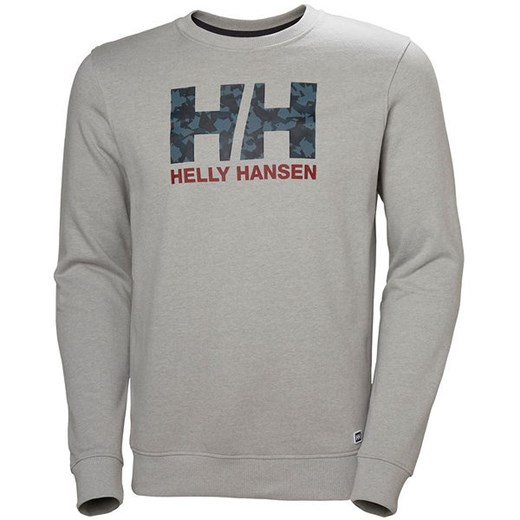 Bluza męska Helly Hansen w stylu młodzieżowym szara z bawełny 