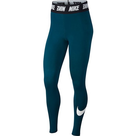 Spodnie damskie Nike z napisem niebieskie 