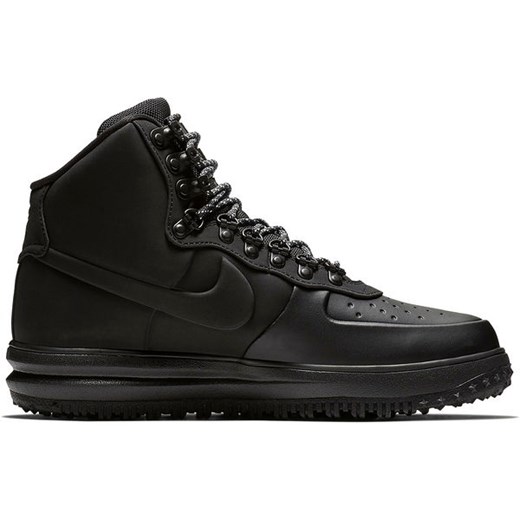 Buty sportowe męskie Nike air force ze skóry czarne sznurowane 