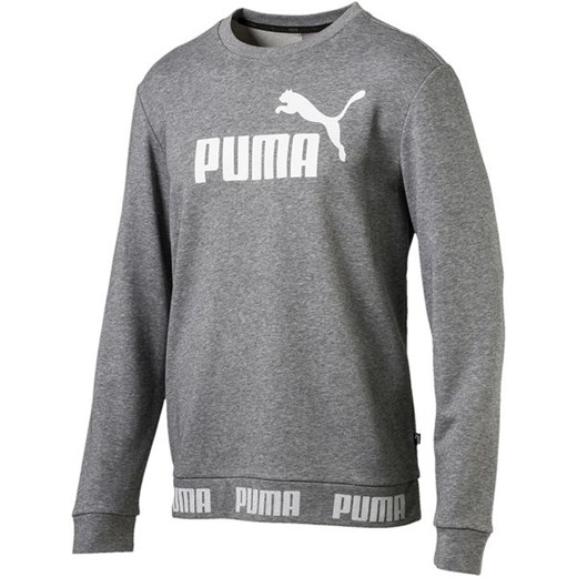 Bluza męska Puma sportowa szara z napisami 