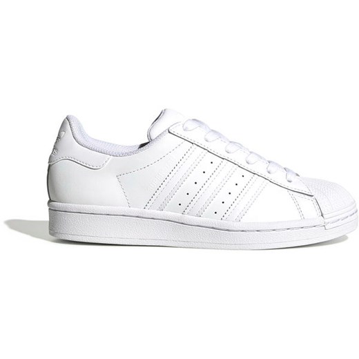 Białe buty sportowe damskie Adidas Originals bez wzorów sznurowane wiosenne 