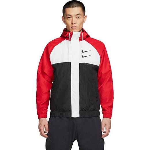 Kurtka męska Sportswear Swoosh Woven Nike (czerwień/biel/czerń)