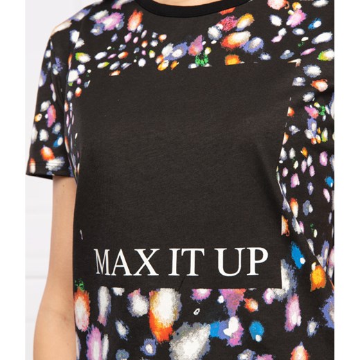 Bluzka damska Max & Co. w abstrakcyjnym wzorze z krótkimi rękawami 