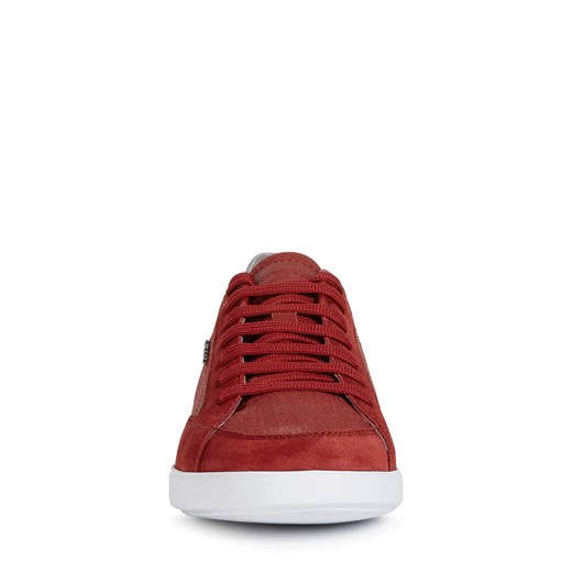 Buty sportowe męskie Geox czerwone skórzane sznurowane młodzieżowe 