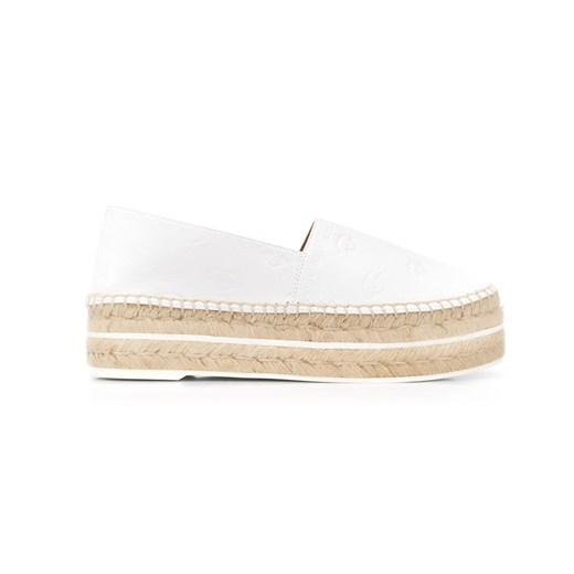 Espadryle damskie Kenzo skórzane białe na platformie