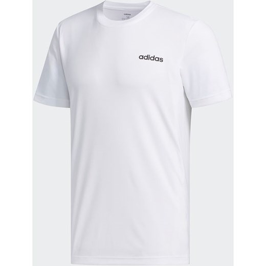 T-shirt męski Adidas biały bez wzorów 