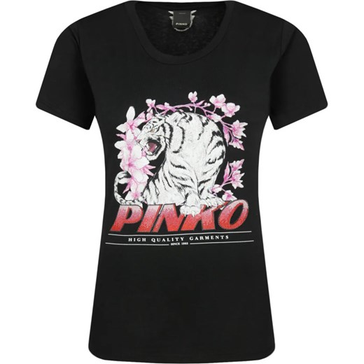 Bluzka damska Pinko z krótkimi rękawami z okrągłym dekoltem 