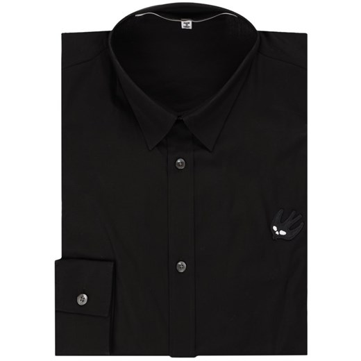 Koszula męska McQ Alexander McQueen elegancka czarna z długim rękawem 