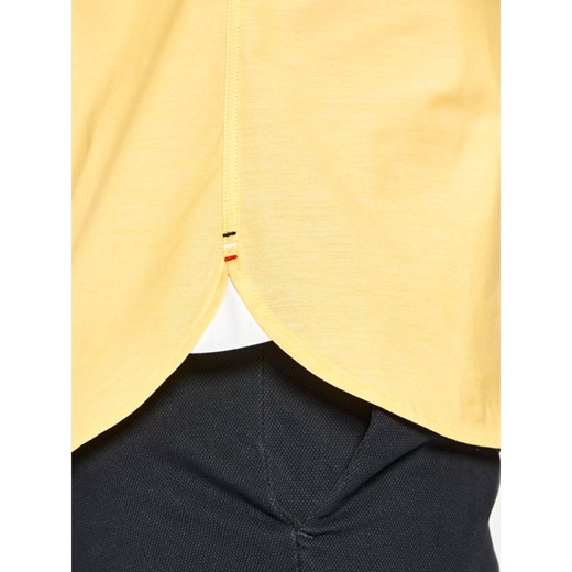 Koszula męska Tommy Hilfiger żółta z krótkim rękawem 