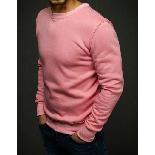Bluza męska Dstreet różowa gładka 