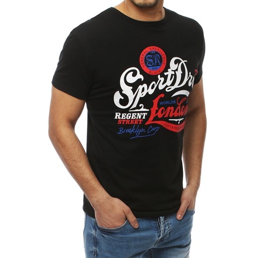 T-shirt męski Dstreet z krótkimi rękawami w stylu młodzieżowym w nadruki 