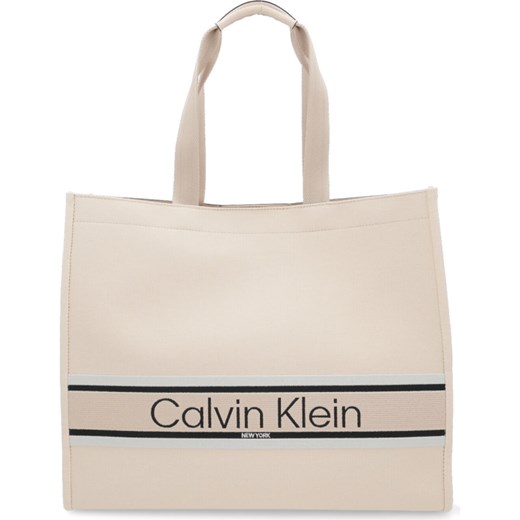 Shopper bag Calvin Klein bez dodatków duża elegancka na ramię 