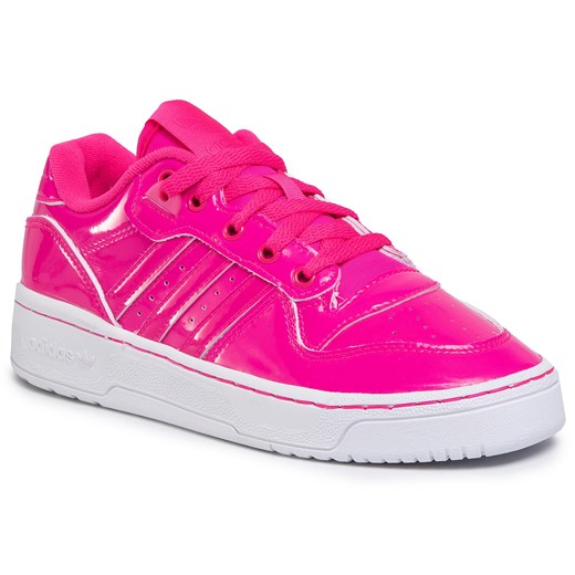 Buty sportowe damskie Adidas różowe płaskie 