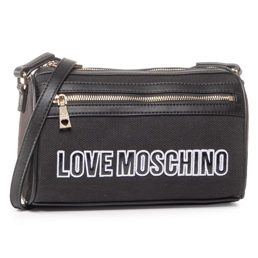 Kopertówka czarna Love Moschino w stylu młodzieżowym bez dodatków mała 