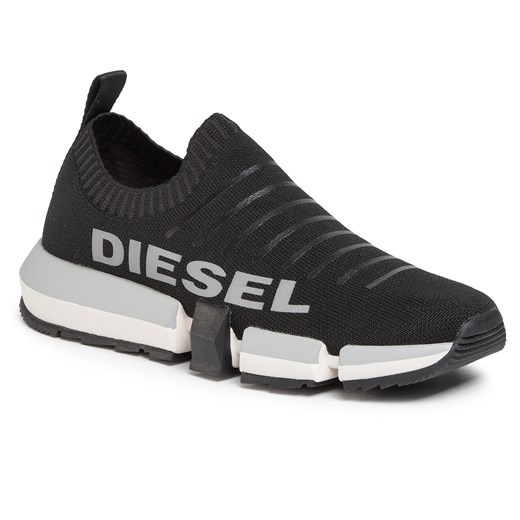 Diesel buty sportowe męskie z tworzywa sztucznego bez zapięcia czarne 