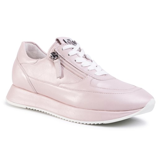 Buty sportowe damskie Högl różowe sznurowane skórzane 