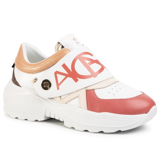 Sneakersy AIGNER - Jenny 1 1201070 White/Rose 129 Aigner  37 eobuwie.pl