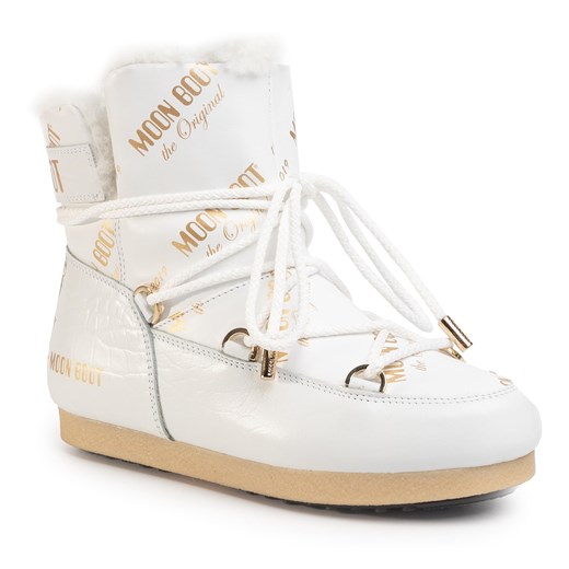 Śniegowce MOON BOOT - Mb Far Side 50 All Over 24201700001 White/Gold  Moon Boot 41 okazja eobuwie.pl 