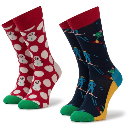 Skarpetki damskie wielokolorowe Happy Socks w abstrakcyjne wzory 