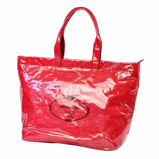 Shopper bag Pierre Cardin mieszcząca a5 lakierowana na ramię 