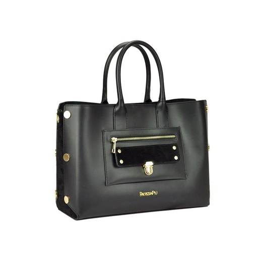 Patrizia Piu shopper bag czerwona do ręki elegancka bez dodatków