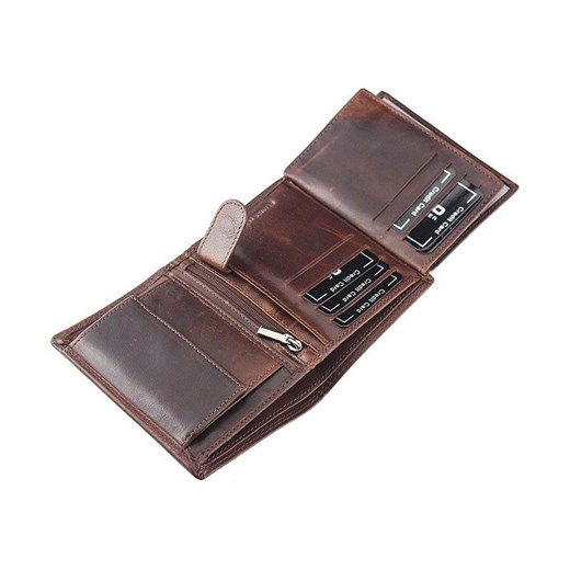 Stylowy skórzany portfel męsk iGregorio N4-CV RFID brązowy
