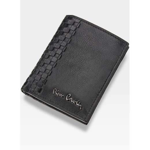 Czarny portfel męski Pierre Cardin bez wzorów 