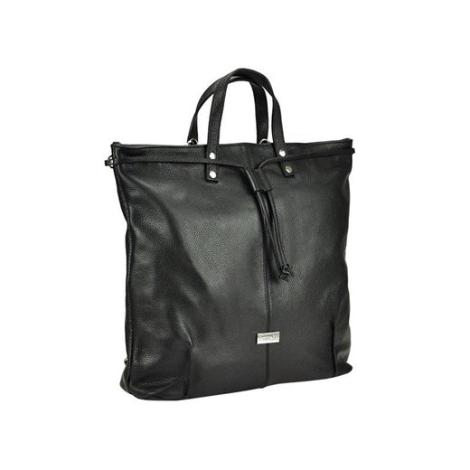 Shopper bag Patrizia Piu skórzana bez dodatków duża matowa do ręki 