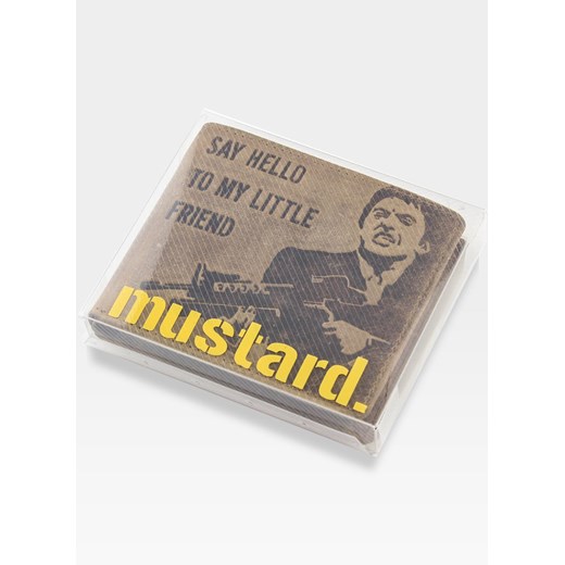 Portfel męski Mustard w nadruki 