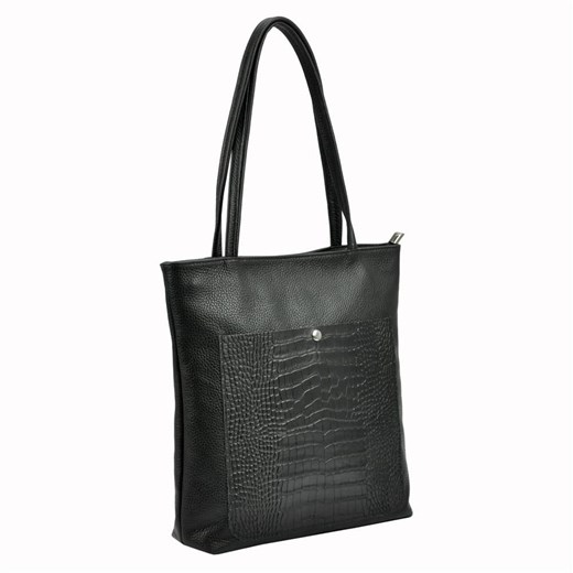 Shopper bag Patrizia Piu z tłoczeniem na ramię duża bez dodatków 