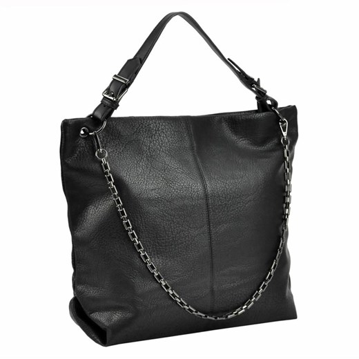 Shopper bag Lookat elegancka bez dodatków mieszcząca a4 matowa na ramię 