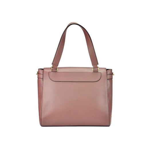 Shopper bag Innue elegancka bez dodatków ze skóry średniej wielkości 