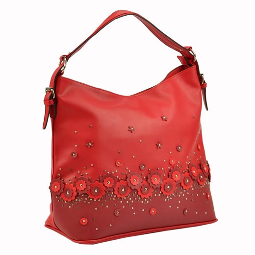 Shopper bag Lookat średniej wielkości bez dodatków ze zdobieniami 