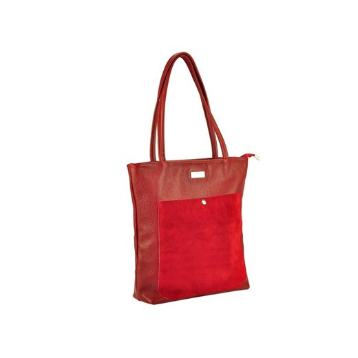 Shopper bag Patrizia Piu bez dodatków żółta duża elegancka 