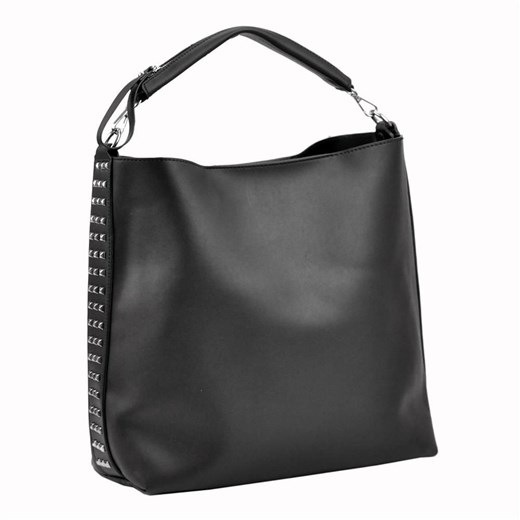 Shopper bag Glamour z aplikacjami matowa duża 