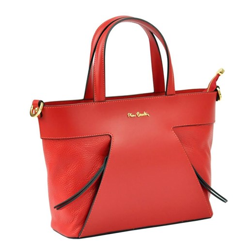 Shopper bag Pierre Cardin na ramię ze skóry bez dodatków elegancka 