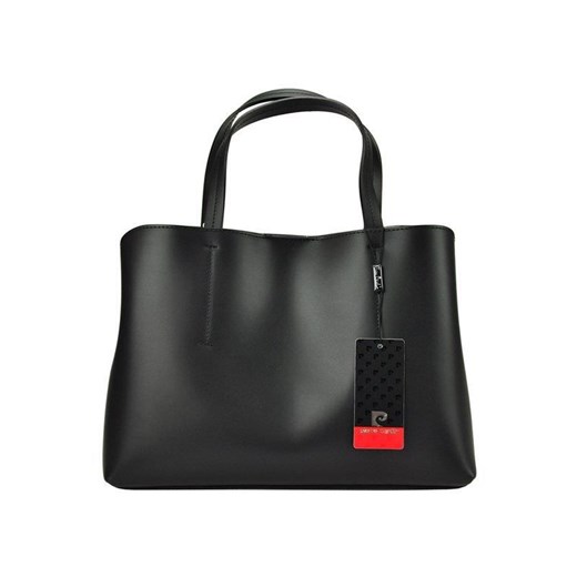 Shopper bag Pierre Cardin szara do ręki skórzana matowa elegancka 